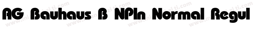 AG Bauhaus B NPln Normal Regular字体转换